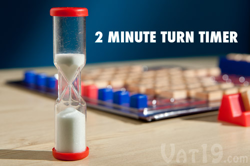 Each player only has two minutes to complete their turn.