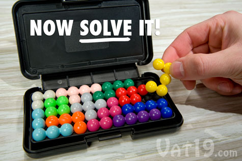 Once the board is setup, solve the puzzle!