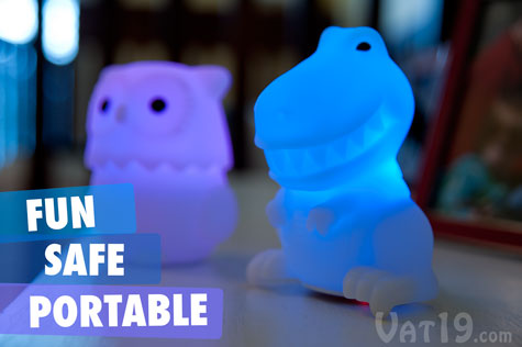 The KinderGlo Portable Nightlight is fun and safe for kids.
