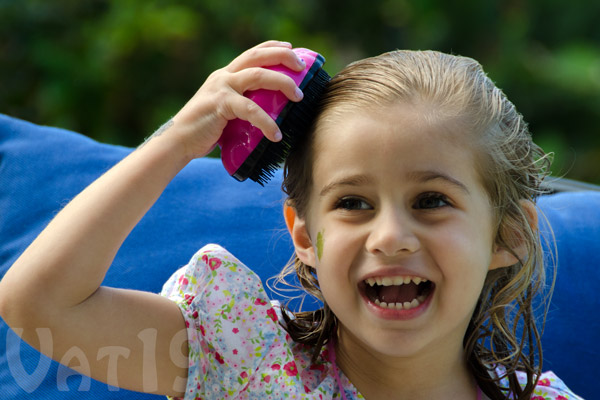 Young children will beg to brush their own hair with the Knot Genie.