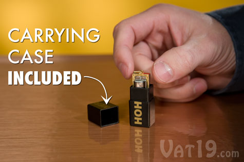 Little Lady Mini Harmonica comes packaged with a small black plastic carrying case.