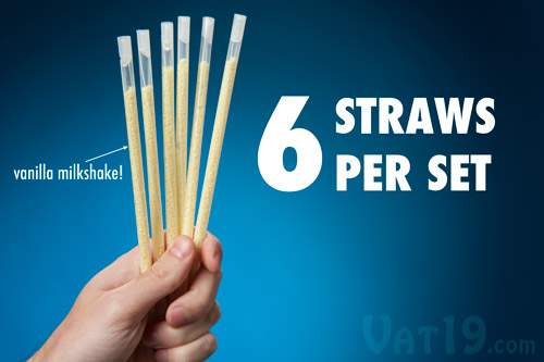Each set of Magic Milk Straws includes six straws.