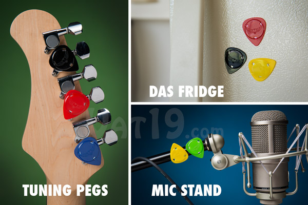 MagnetaPicks will stick to any magnetic material.