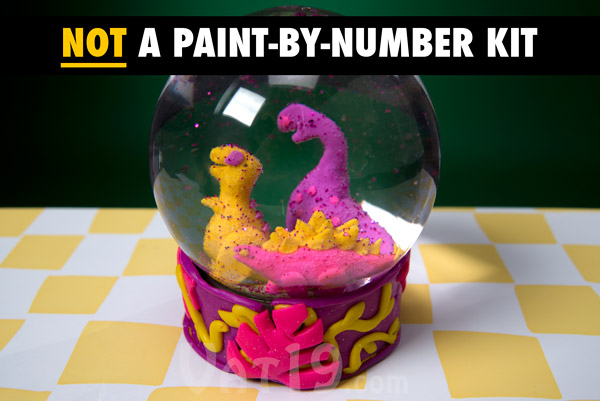 The Make Your Own Snow Globe Kit is all about creativity and not identical finished products.