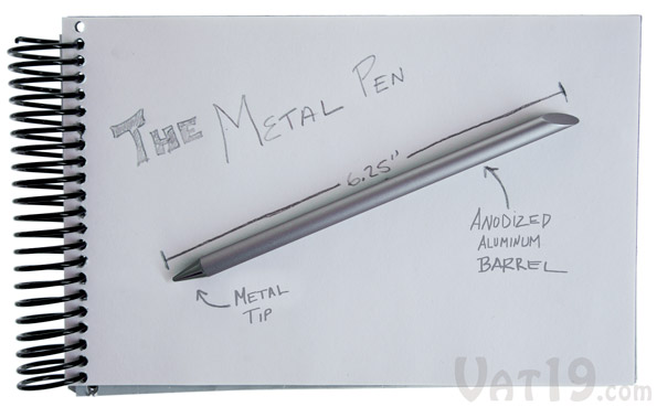 The Metal Beta Pen is 6.25 inches long.