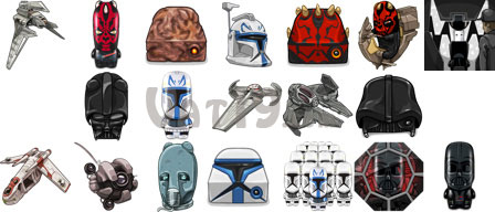 A set of 20 avatars is included on each Star Wars USB Flash Drive