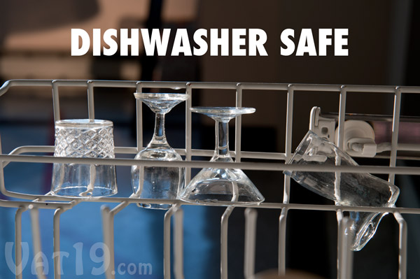Mini Cocktail Shot Glasses are dishwasher safe.
