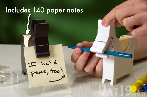 Morris the Memo-Holding Mule can also hold pens.