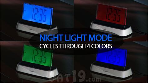 Moshi Alarm Clock has a large backlit display