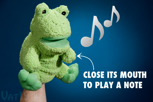 Musical Duck and Frog Hand Puppets