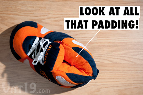 Ultra-plush NFL Sneaker Slippers are extremely comfortable.