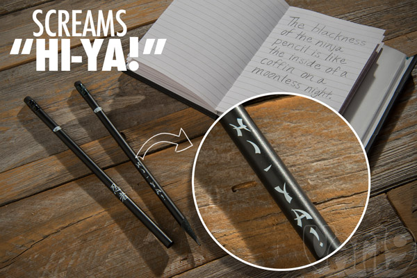Fun Ninja details adorn the barrel of the Ninja Pencil.