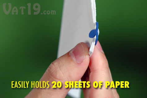 Our paper paper clips can hold up to 20 sheets of paper.