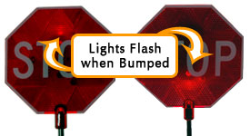 Park N Place lights flash when bumped