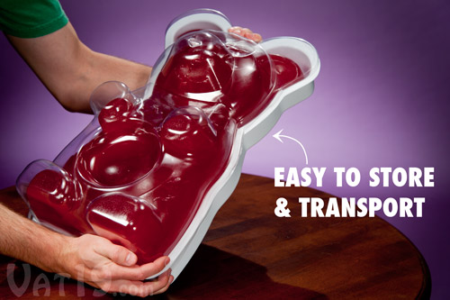 The Party Gummy Bear is easy to store and transport with the included heavy-duty packaging.