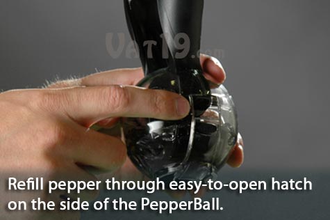 It's easy to refill the PepperBall Pepper grinder