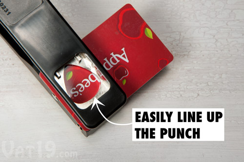 Easily see your pick pre-punch by flipping it over.