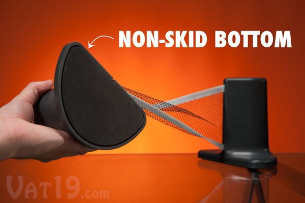 Use Pongo on any table surface as its post feature non-skid bottoms.