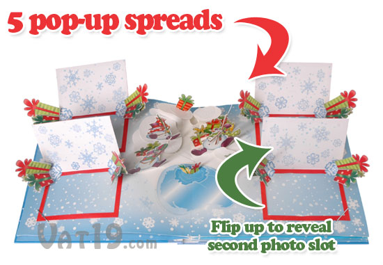 Photo album pop-up christmas