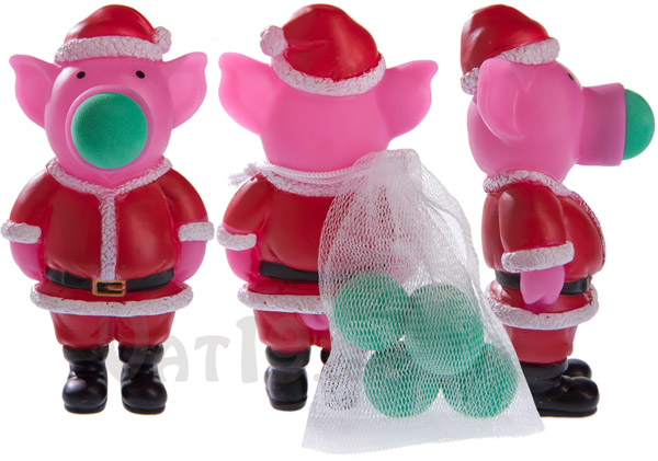 Santa Pig Popper from multiple angles.