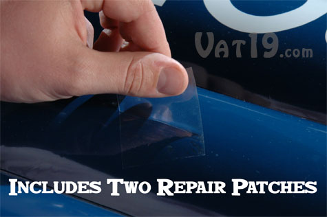 Portable beer pong table comes with two repair patches