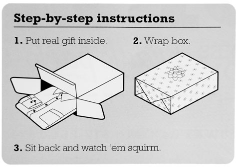 Prank Packs Fake Gift Boxes will make them question your gift-giving abilities.
