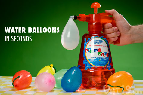 The Pumponator Balloon Pumping Station makes water balloons in seconds.
