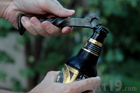 Railroad Spike Bottle Opener