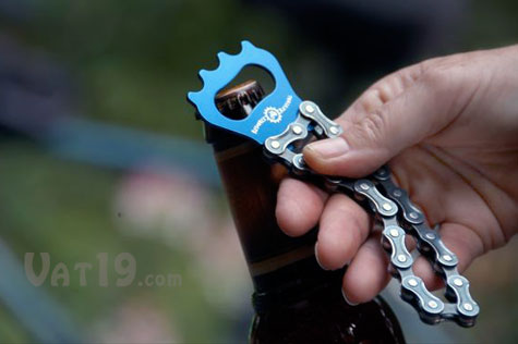 Recycled Bicycle Chain Bottle Opener