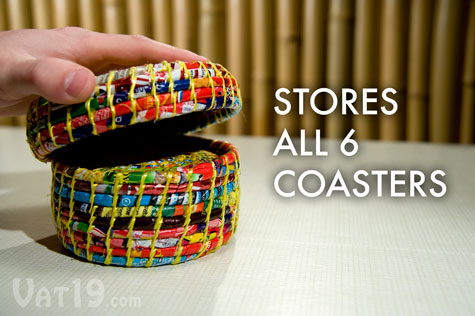 Each order includes a storage box which is also made from recycled plastic.