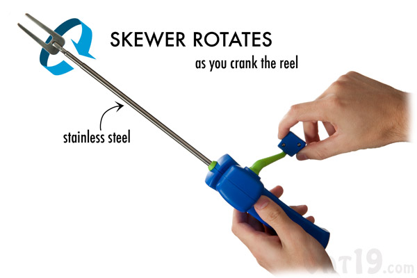 Reel Roasters Hand Crank Skewer.
