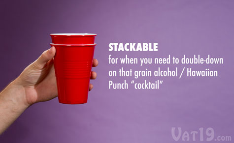 The Reusable Plastic Cup is stackable.