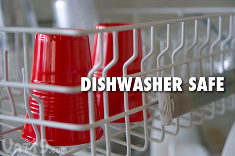 The Reusable Plastic Cup is dishwasher safe.