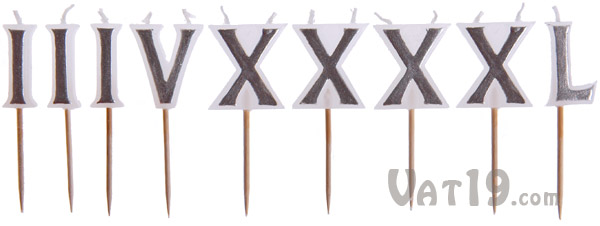 Roman Numeral Candles Set from Fred