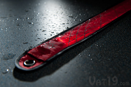 The SlapLit LED Slap Bracelet is water resistant.