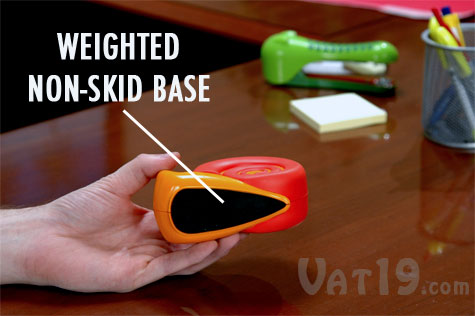 Snail Tape Dispenser features a non-skid weighted base