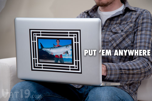 StickR Frames can be applied nearly anywhere.