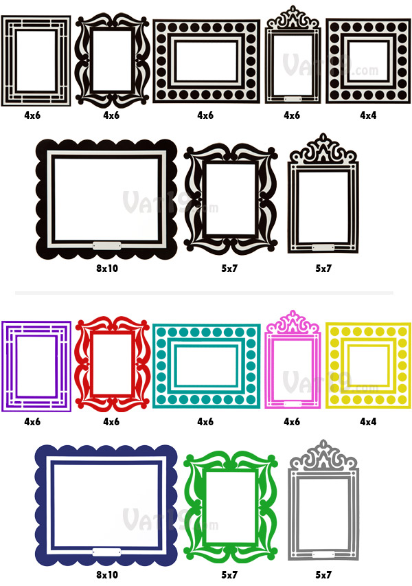 A total of eight removable sticker frames are included in each order.