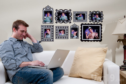 StickR Frames are removable and reusable sticker picture frames.