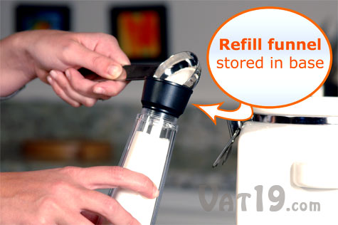 Automatic Sugar Dispenser is simple to refill
