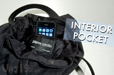 In addition to outside pockets, each Suit Tote features at least one interior pocket.