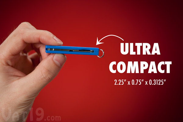 The ultra compact Swiss Army Knife Keychain fits comfortably into any pocket.