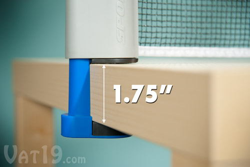 Play Ping Pong on tables up to 1.75