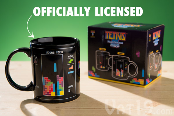 The Tetris Heat Change Mug is an officially licensed Tetris product.