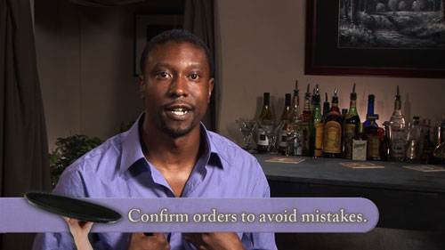 Waitstaff training and commentary provided by knowledgable host