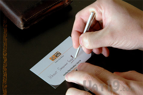 The Wallet Pen in action