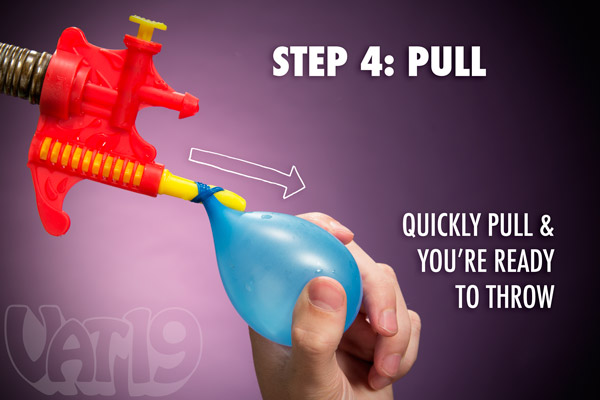 Final Step: Pull the balloon off the end of the tying tool.