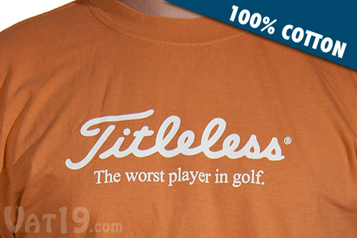 Titleless T-Shirts are 100% cotton.