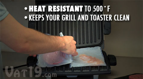 Cook cleanly on your indoor grill using ToastIt Toaster Bags