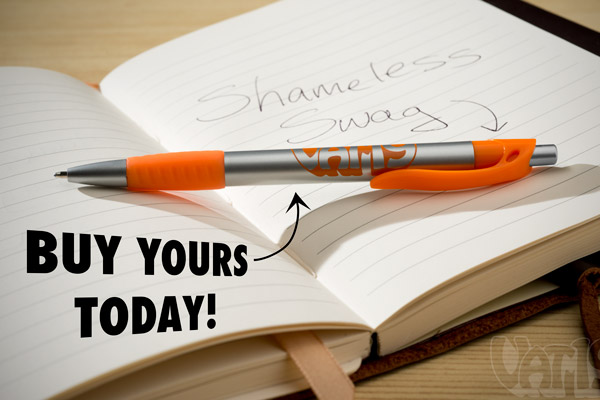 The Vat19 Retractable Ballpoint Pen is official vat19 merchandise.